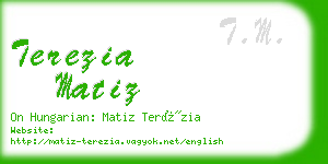 terezia matiz business card